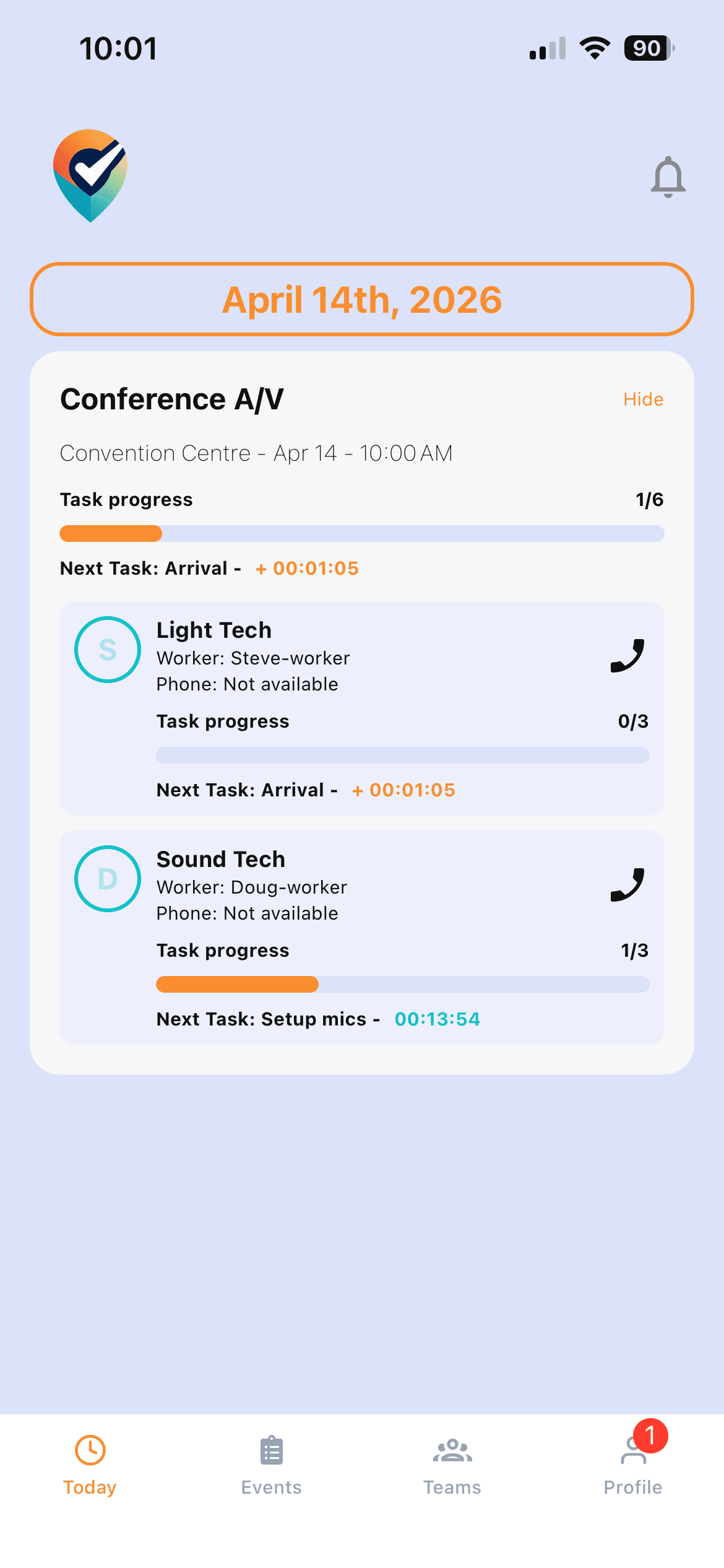 Dispatch manager live event operations dashboard